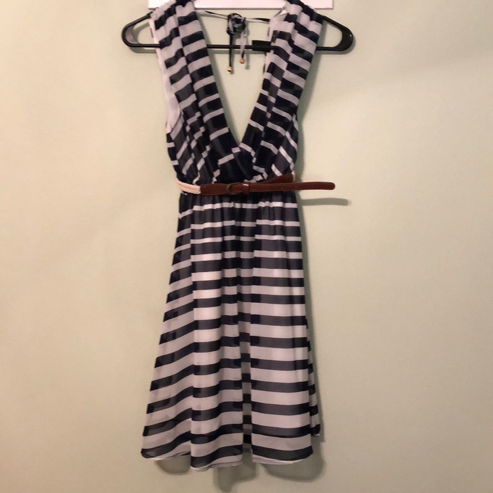 Striped Windsor dress